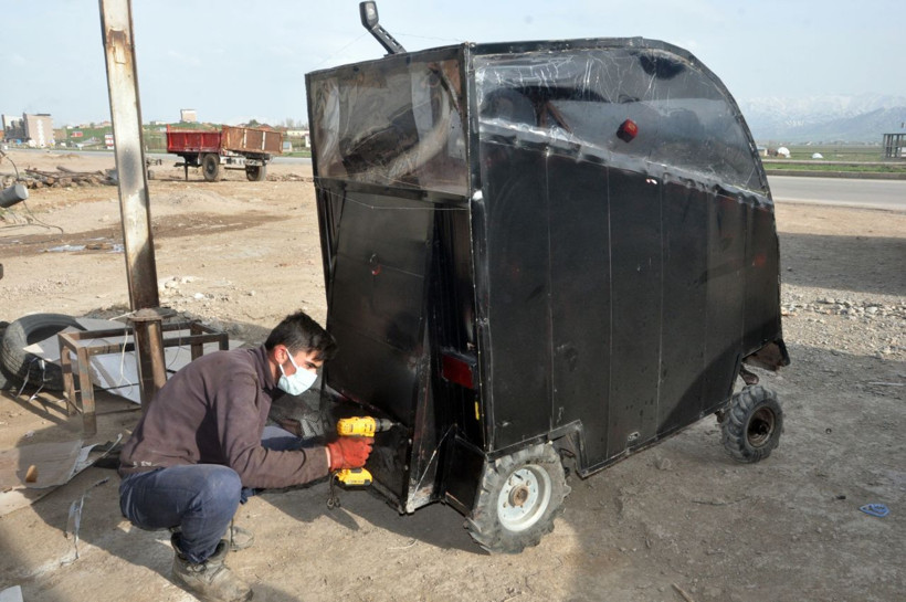 İki kardeş topladıkları hurdalardan Hakkari'de araç yaptı! Görenler şaştı kaldı - Resim: 1