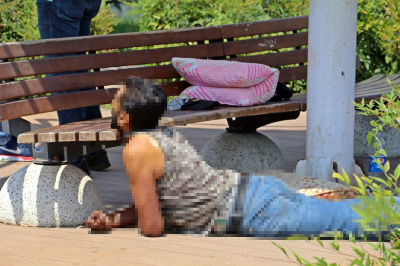 Antalya'da görenler hayrete düştü! Bankta güneşlenir gibi uzanıyordu - Resim: 1