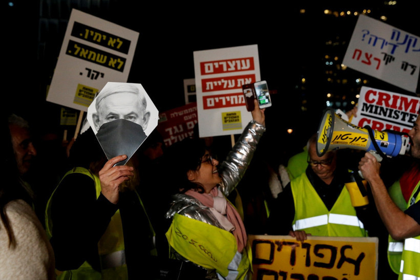 Sarı Yelekliler İsrail'de de sokağa indi 'hayat pahalı geçinemiyoruz' - Resim: 1