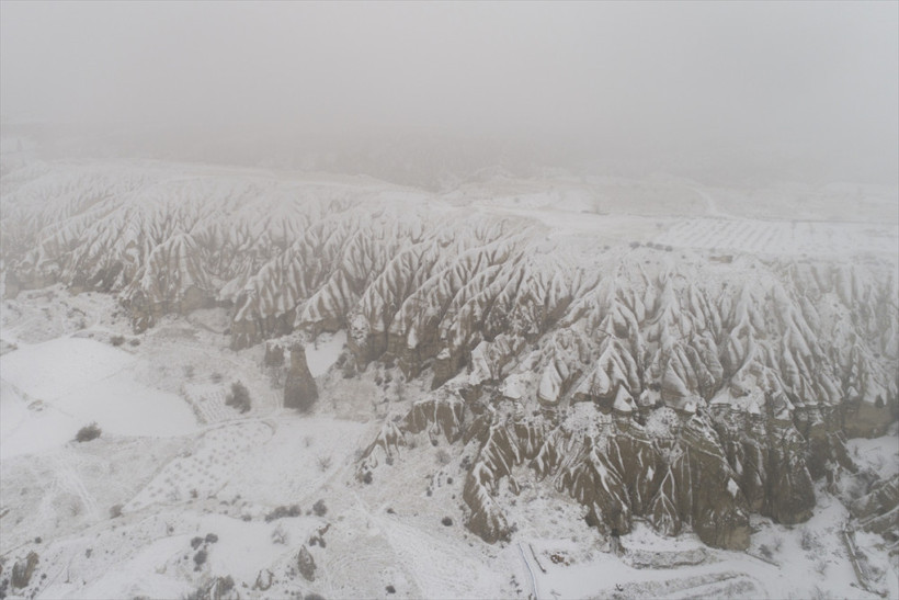 Kapadokya'dan muhteşem kar manzaraları! - Resim: 3