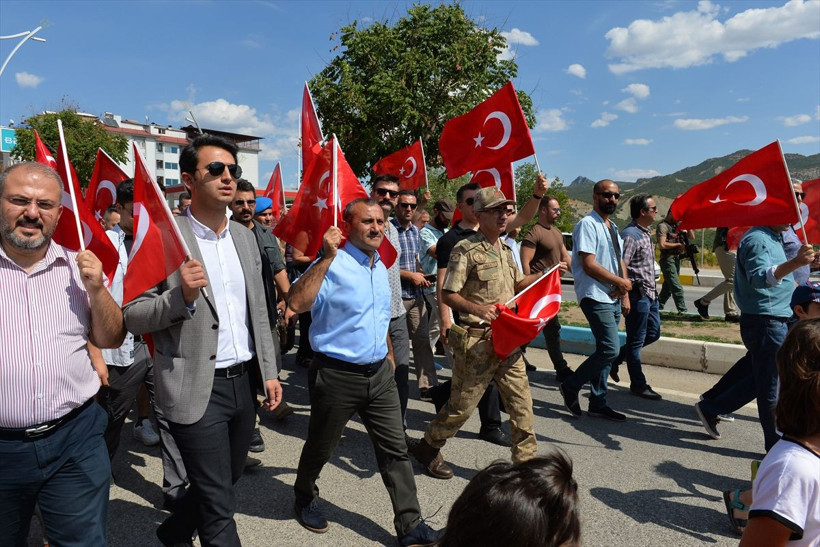 Tunceli vatandaşlar sokağa döküldü teröre lanet yürüyüşü - Resim: 4