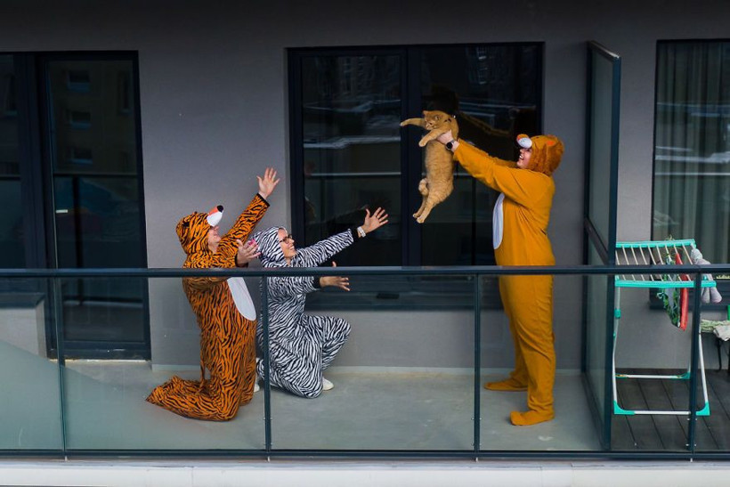 Drone ile çekilen eğlenceli karantina pozlarına yenileri eklendi! - Resim: 1