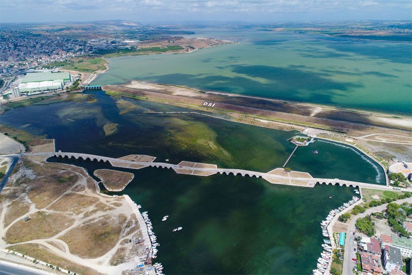 Büyükçekmece Gölü'nde su seviyesi düştü! Son hali korkunç - Resim: 2