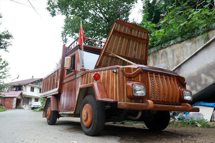 Otomobilini ahşap kamyonete çevirdi Rizeli marangoza İngiltere'den bile talip var - Resim: 4