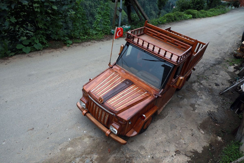 Otomobilini ahşap kamyonete çevirdi Rizeli marangoza İngiltere'den bile talip var - Resim: 3
