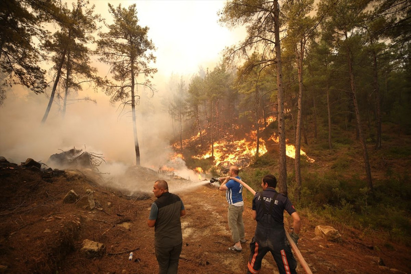 Manavgat'ta inanılmaz görüntüler yangının tam ortasındaydılar - Resim: 1