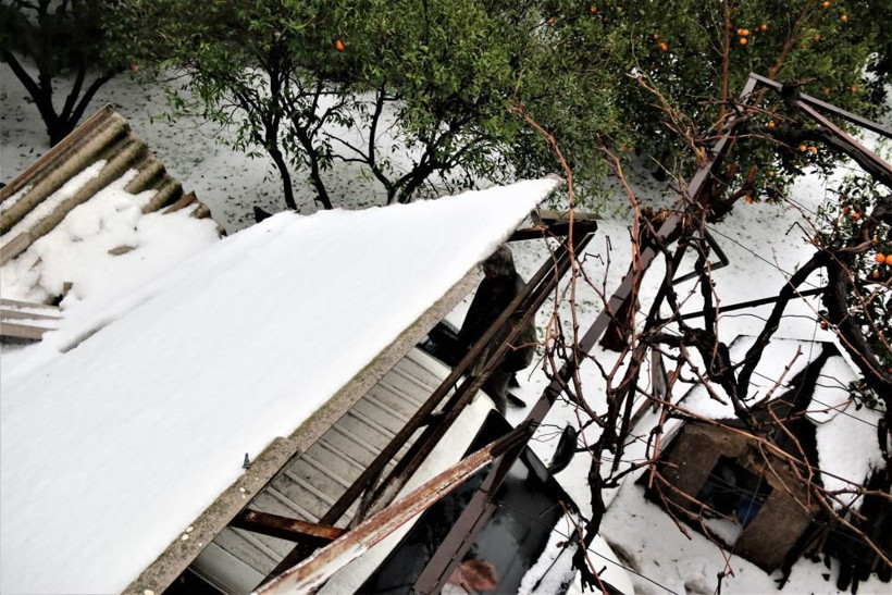 Antalya'da sıradışı meteoroloji olayı! 30 santimetre dolu yağdı inanılmaz görüntüler - Resim: 4