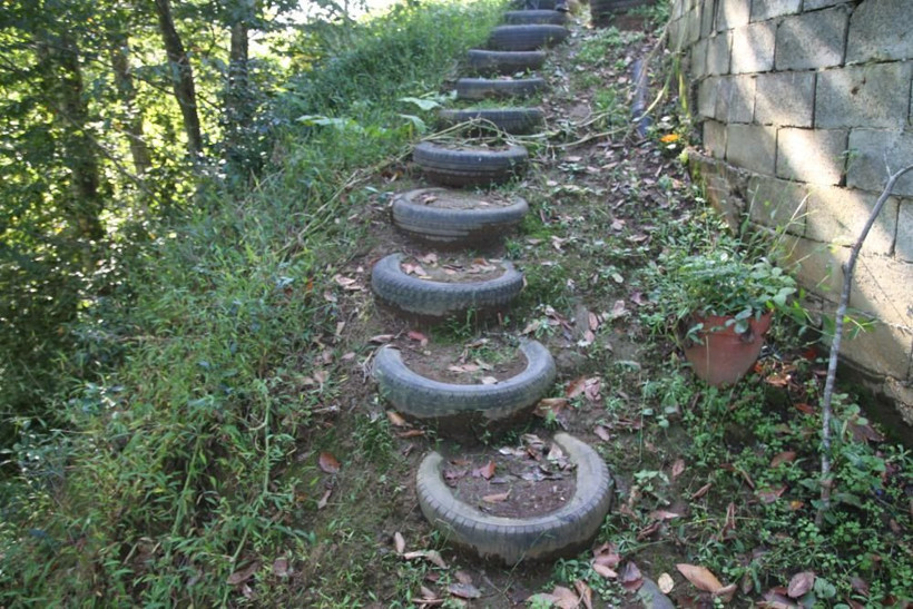 Evine ulaşmak için yaptı: 400 tane lastik kullandı ve 2 buçuk senede tamamladı! - Resim: 2