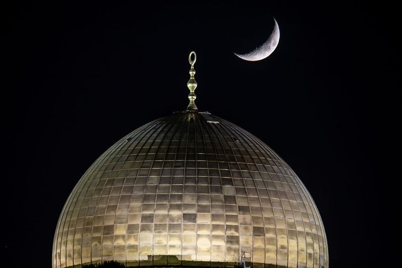 Mescid-i Aksa'da hilal, Kubbet'üs-Sahra Camii'yle buluştu! Muheteşem fotoğraflar - Resim: 3