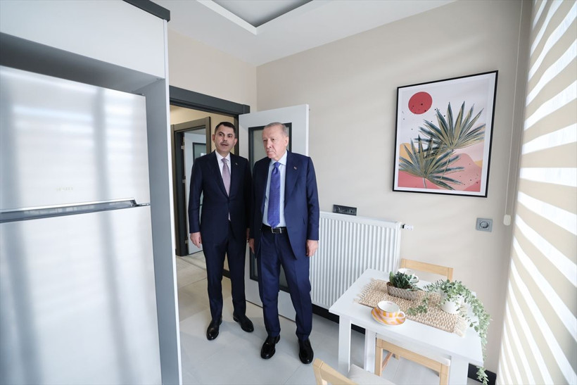 Cumhurbaşkanı Erdoğan 500 bin sosyal konut projesinin örnek dairelerini gezdi - Resim: 4
