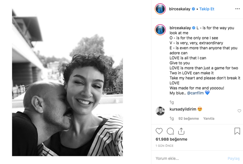 Birce Akalay sosyal medyada sevgilisiyle aşk fotoğrafını paylaştı! - Resim: 3