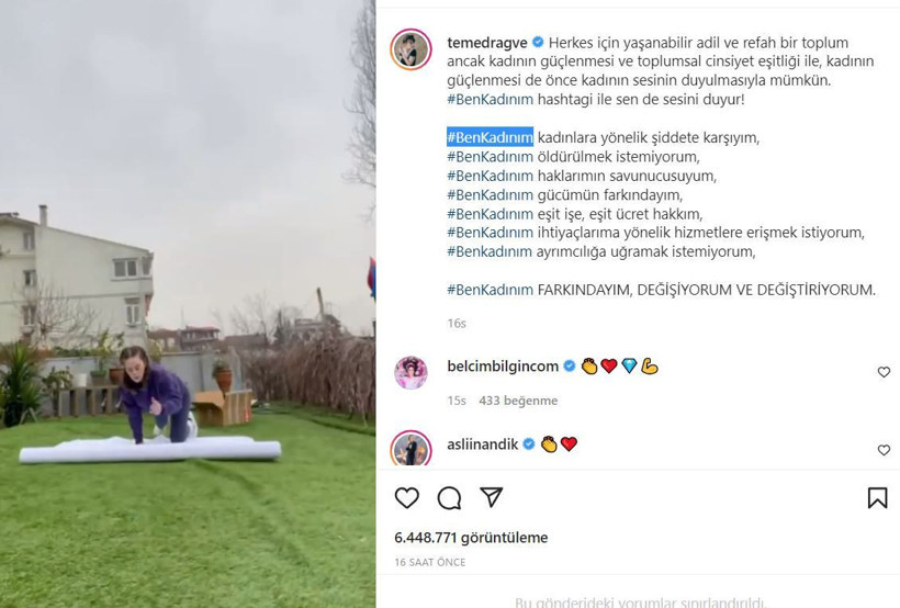 8 Mart 'Ben Kadınım' protesto videosu viral olan Demet Evgar BM İyi Niyet Elçisi oldu - Resim: 1