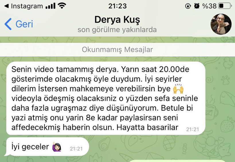 Müstehcen içeriklerde fotoğrafını kullanıp ailesine gönderdi! Tecavüz planı yaptı: Derya Kuş tacizi ifşa etti - Resim: 4