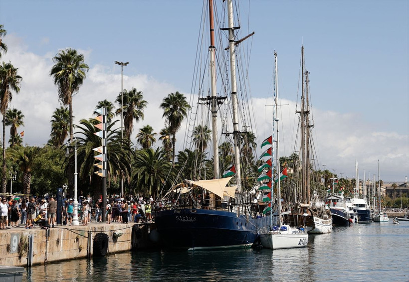 Onlarca tekne İsrail'in ablukasını kırmak ve Filistin ile dayanışma için Akdeniz'de yelken açtı - Resim: 1
