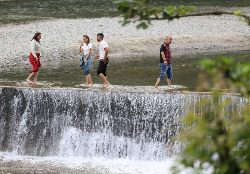 Rize Çamlıhemşin'de Fırtına Deresi'nde tehlikeli pozlar - Resim: 1
