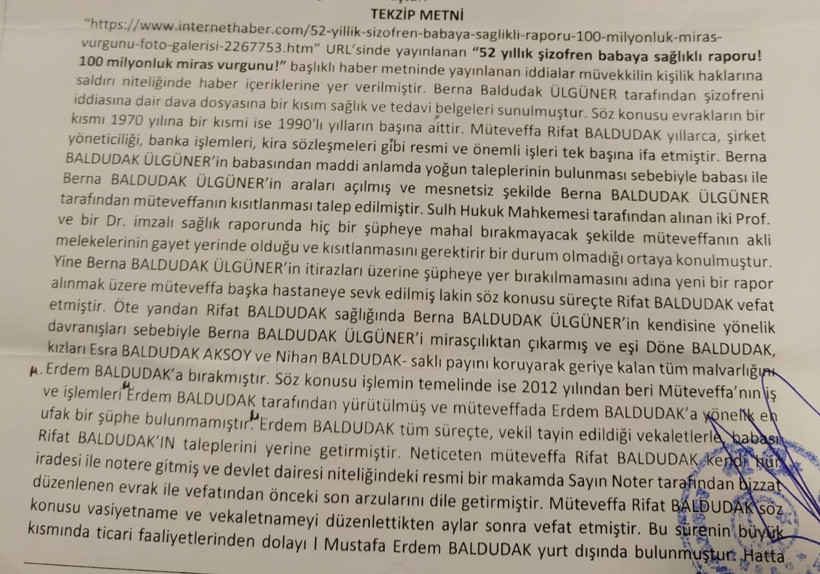 Mustafa Erdem Baldudak kardeşi Berna Baldudak'ın miras iddialarını yalanladı - Resim: 2