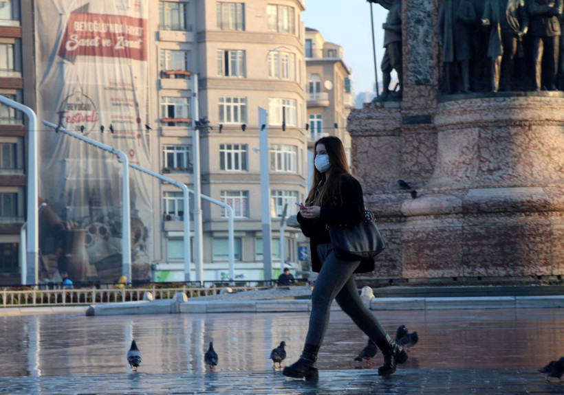 Taksim Meydanı'nda maskeli 'koronavirüs' önlemleri - Resim: 3