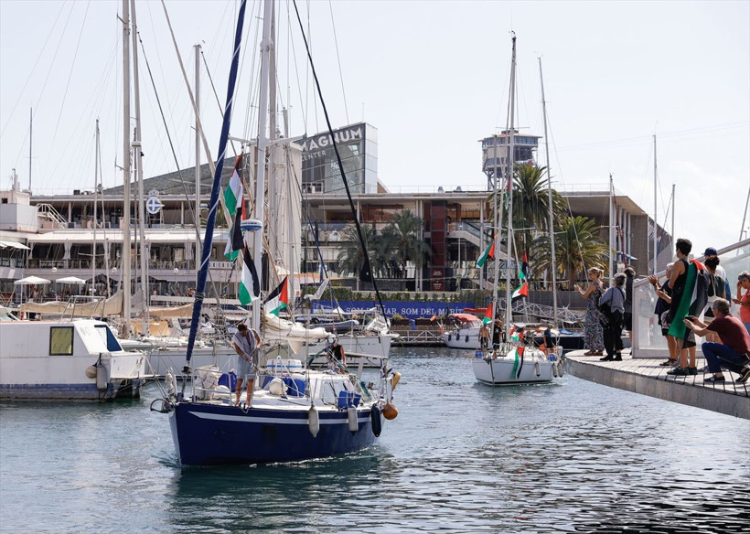 Onlarca tekne İsrail'in ablukasını kırmak ve Filistin ile dayanışma için Akdeniz'de yelken açtı - Resim: 2