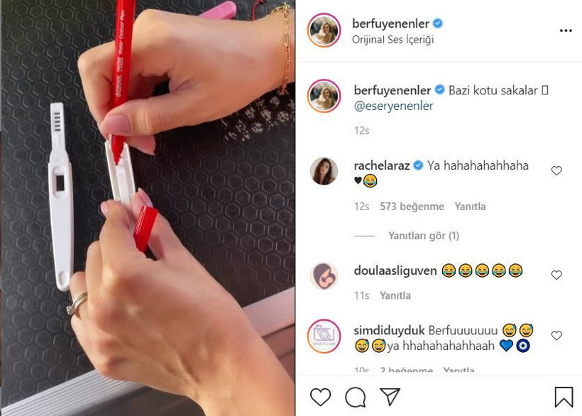 Berfu Yenenler'den eşi Eser Yenenler'e hamilelik testi şoku! - Resim: 2