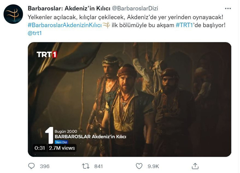 TRT1 Barbaroslar: Akdeniz'in Kılıcı dizisi Twitter'da TT oldu oyuncu kadrosu bomba - Resim: 1