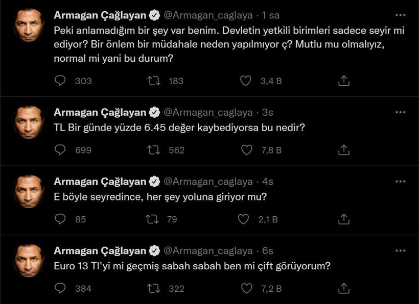 Dolar 13 lirayı Euro 15 lirayı aştı! 'Çok güzel batıyoruz' deyip ünlüler isyan etti - Resim: 4