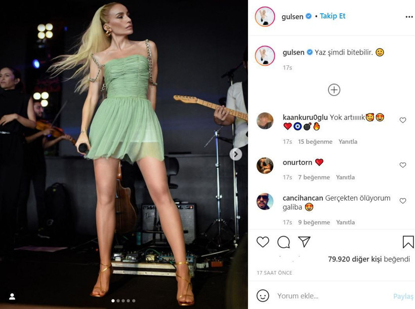 Gülşen yeşil elbisesiyle sahneyi salladı: Yaz şimdi bitebilir! - Resim: 1