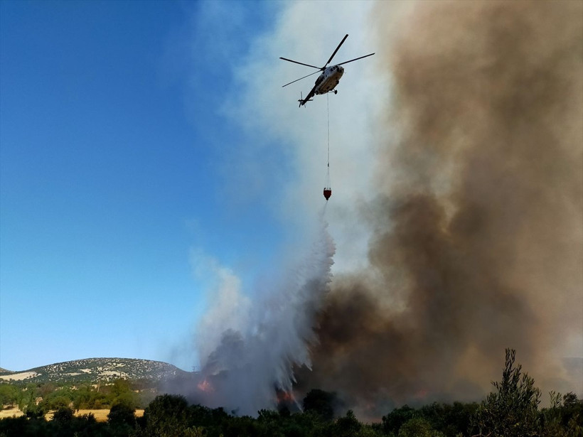 Çanakkale’de aynı bölgede 6’ncı orman yangını! Müdahale sürüyor - Resim: 3