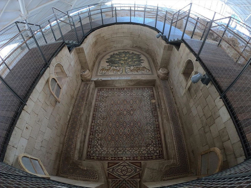 Filistin'in Eriha kentinde saray zemininde yer alıyor görüntüler ilgi çekti - Resim: 1