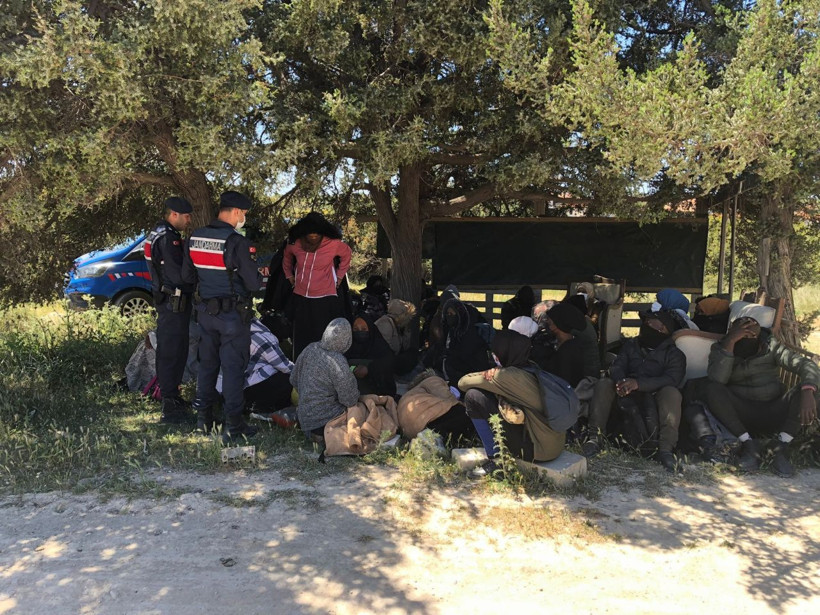 İzmir Çeşme'de çalıların arasında gizlenirken yakalandılar! - Resim: 3