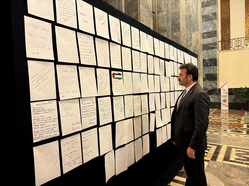 Milletvekilleri el yazılarıyla Filistin'e destek mesajları yazdı! İşte Meclis'teki panoda yer alan o mesajlar... - Resim: 4