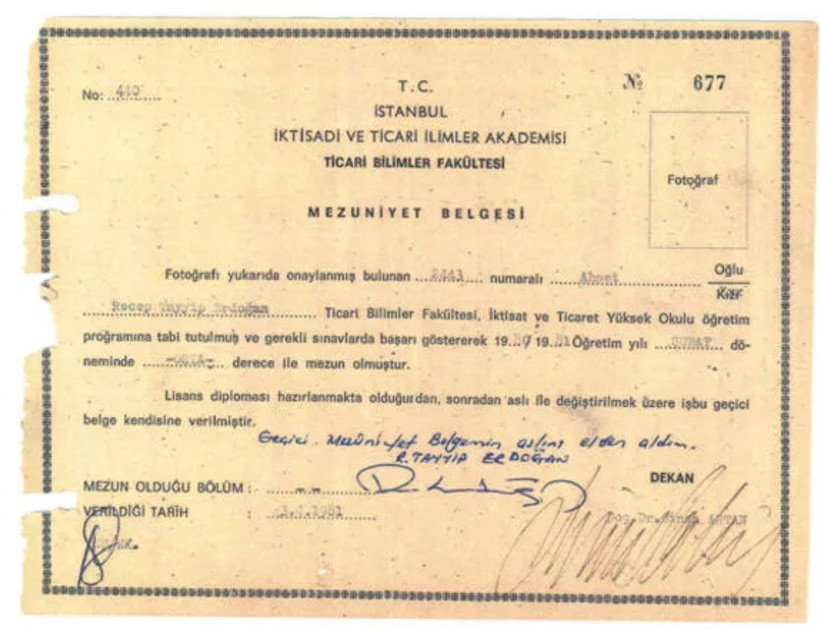 9 yıllık sır aydınlandı! Cumhurbaşkanı Erdoğan'ın üniversiteden mezuniyet belgeleri paylaşıldı - Resim: 3