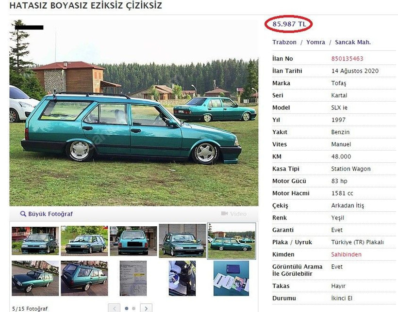 ikinci el araba ilanları çıldırdı 1998 Doğan 145 bin lira oldu - Resim: 4