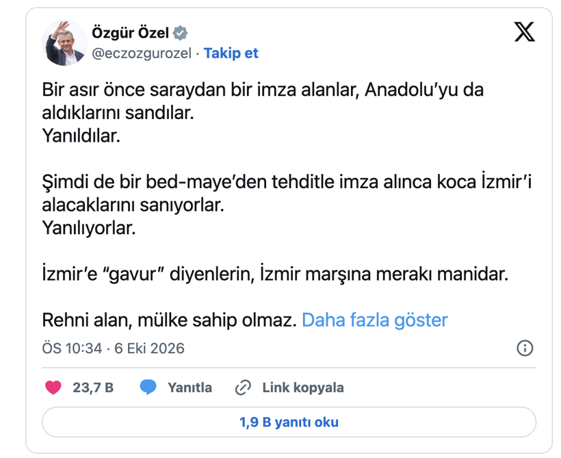 &Ouml;zg&uuml;r &Ouml;zel'den olay Cemil Tugay paylaşımı: "Ka&ccedil;an ka&ccedil;sın, giden gitsin" - Resim: 0