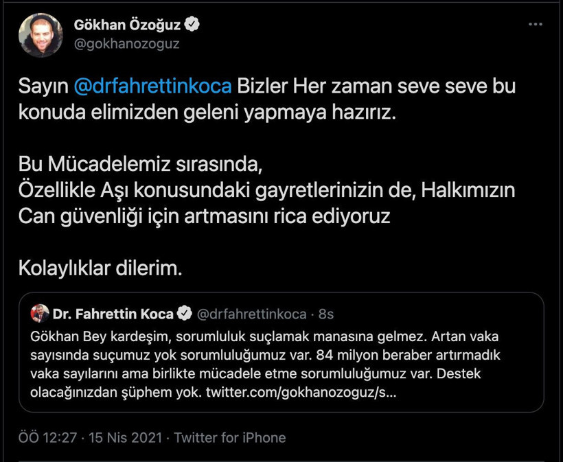 Athena Gökhan ile Sağlık Bakanı Fahrettin Koca'nın Covid-19 yazışması twitteri salladı - Resim: 4