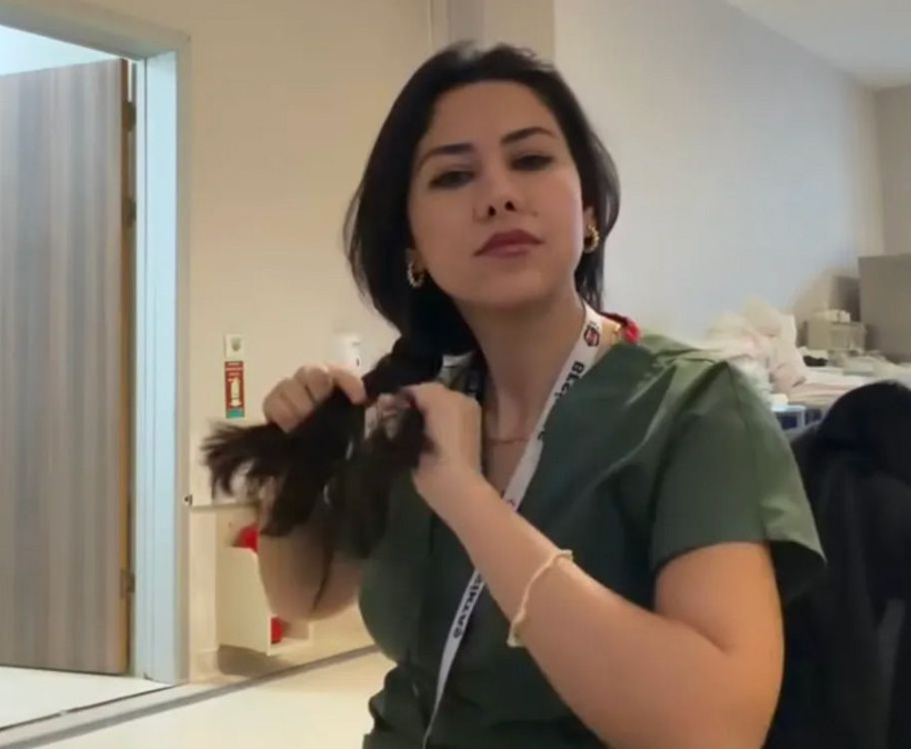 'Saç örme' videosu nedeniyle görevden uzaklaştırılmıştı! Eski hemşire bakın nerede ortaya çıktı - Resim: 2