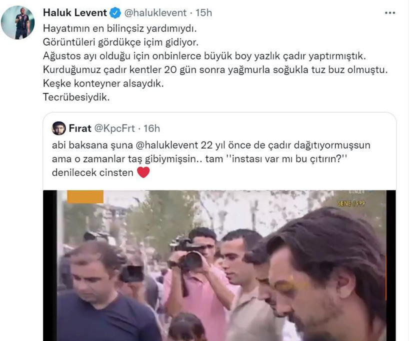Haluk Levent'ten '99 Gölcük depremi' itirafı: Hayatımın en bilinçsiz yardımı... - Resim: 2