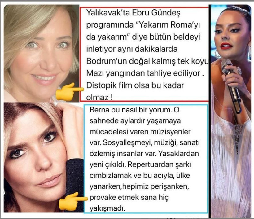 Bodrum yangınında Berna Laçin-Gülben Ergen'in 'Roma'yı yakarım' polemiği - Resim: 3