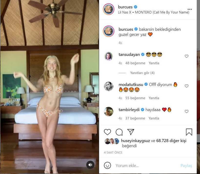 Burcu Esmersoy bikinili video paylaştı sosyal medya yıkıldı! - Resim: 2