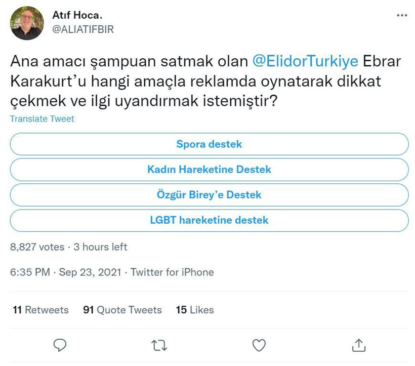 Ebrar Karakurt'un şampuan reklamına Ali Atıf Bir'den 'eşcinsellik' eleştirisi - Resim: 3