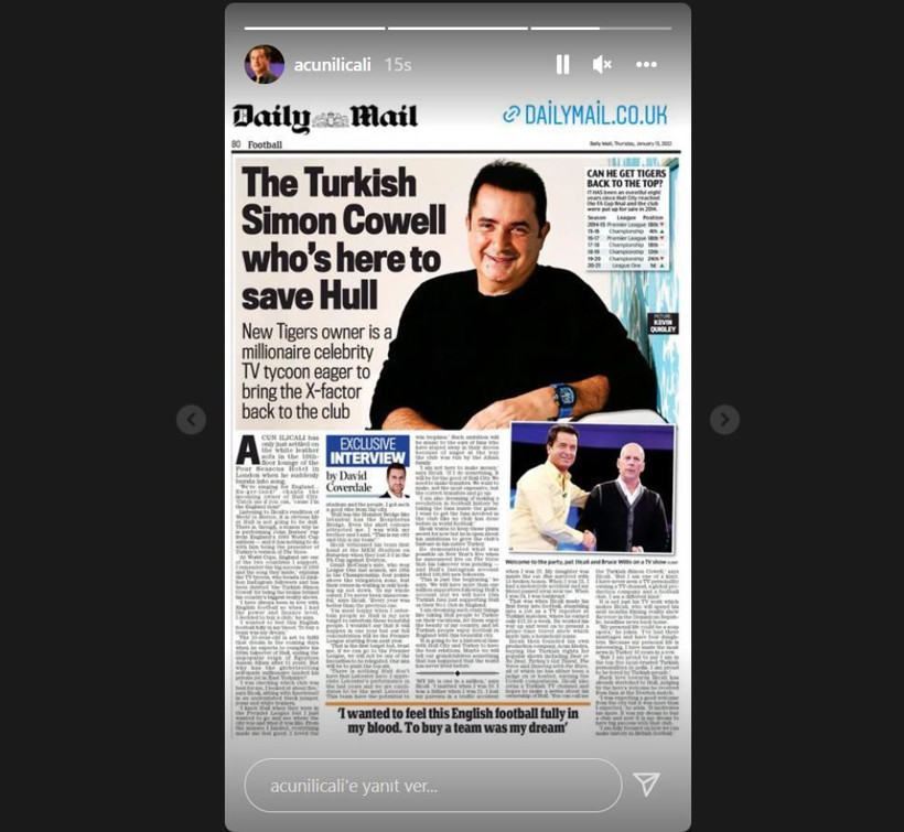 Hull City'yi satın alan Acun Ilıcalı'dan DailyMail'e itiraf: Hayatım pembe dizi olabilir! - Resim: 3