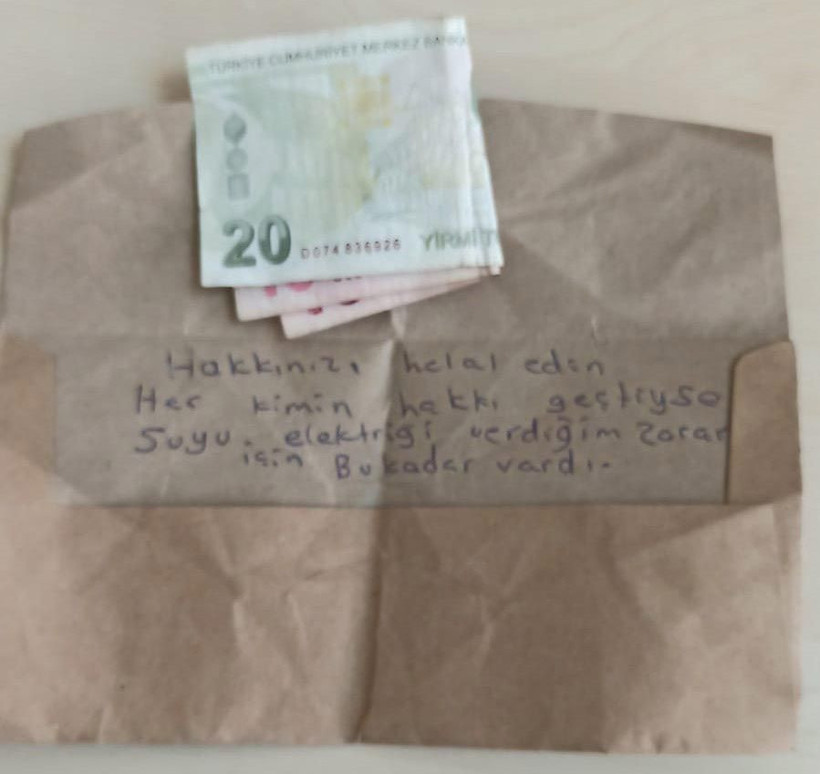 Karantina süresi dolanların bıraktığı mektup duygulandırdı: Peynirden biraz aldım helal edin - Resim: 4