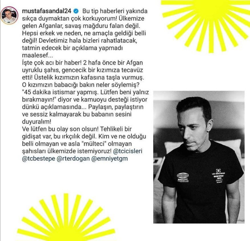 Mustafa Sandal'dan 'Afgan mülteci genç kıza tecavüz etti' haberine isyan! - Resim: 4