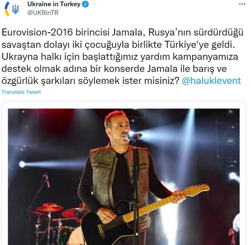 Ukrayna Büyükelçiliği'nden Haluk Levent'e Kırım Türkü Jamala ile konser teklifi! Tek şartı 'Filistin' - Resim: 3