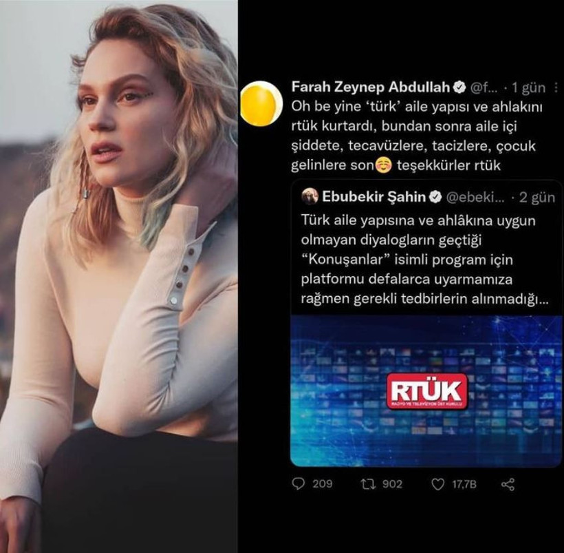 Farah Zeynep Abdullah'tan 'Hasan Can Kaya' imalı RTÜK tepkisi: Oh be, teşekkürler! - Resim: 2
