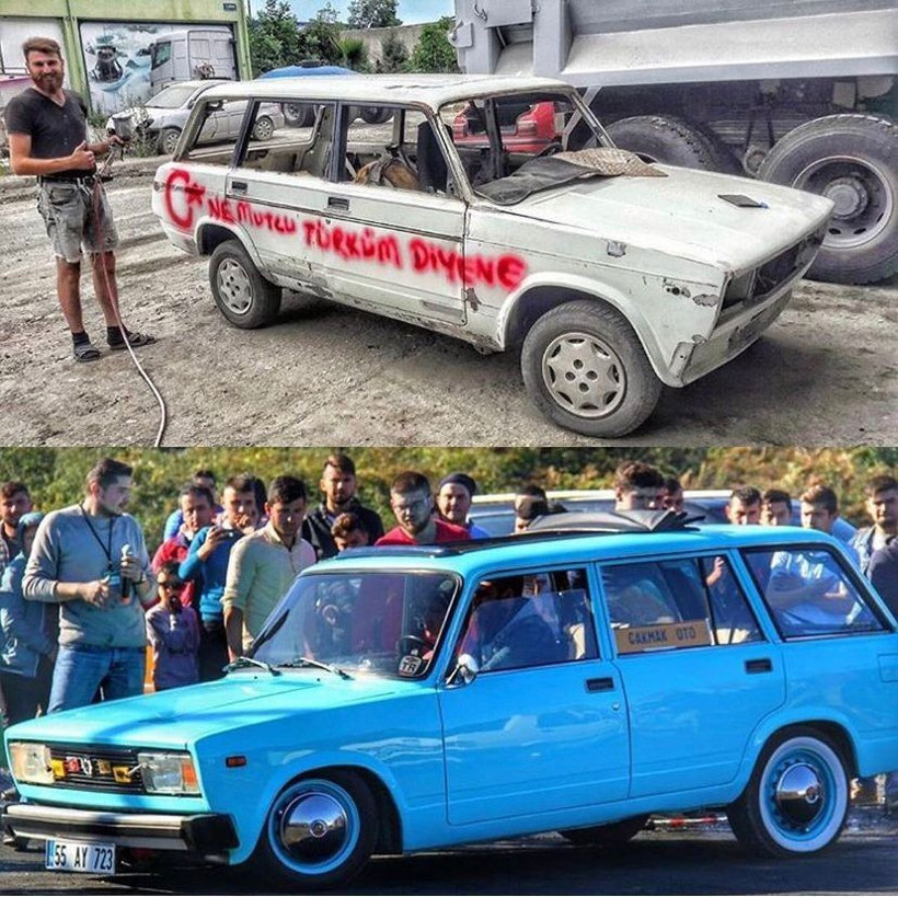 Samsun'da eski model arabaları sıfıra çeviriyor Türkiye'nin dört bir yanından yoğun talep geliyor - Resim: 1