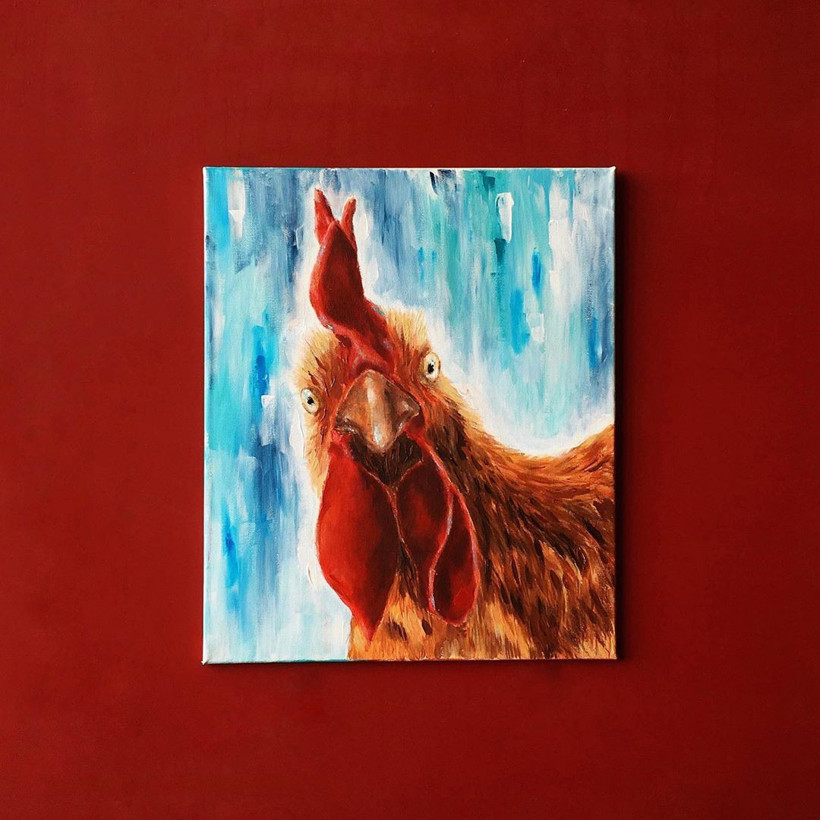 Memeleriyle resim yapan genç kız gören herkesi hayrete düşürdü - Resim: 4