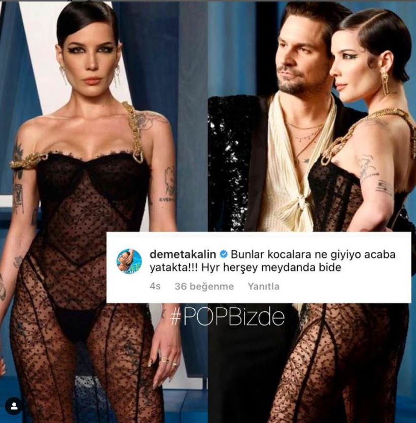 Demet Akalın Alev Aydın'ın eşi Halsey'in Oscar kıyafetini bombaladı Alev Aydın kimdir mesleği ne - Resim: 4