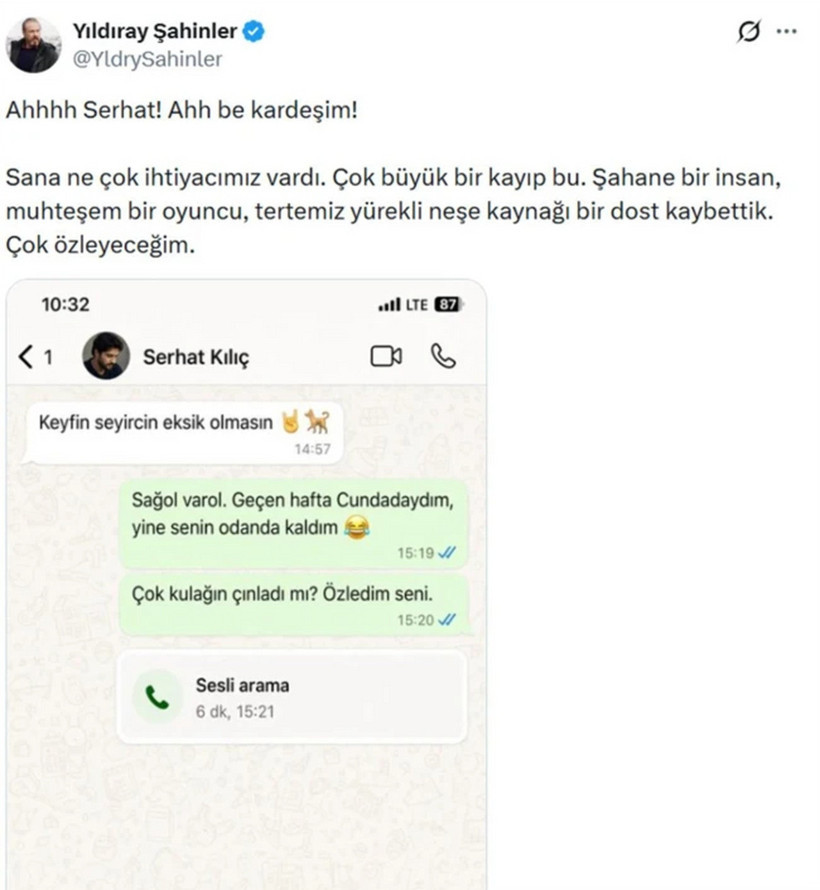 Serhat Kılı&ccedil;'ın yakın dostu Yıldıray Şahinler'i &ccedil;ileden &ccedil;ıkaran yorumlar - Resim: 0