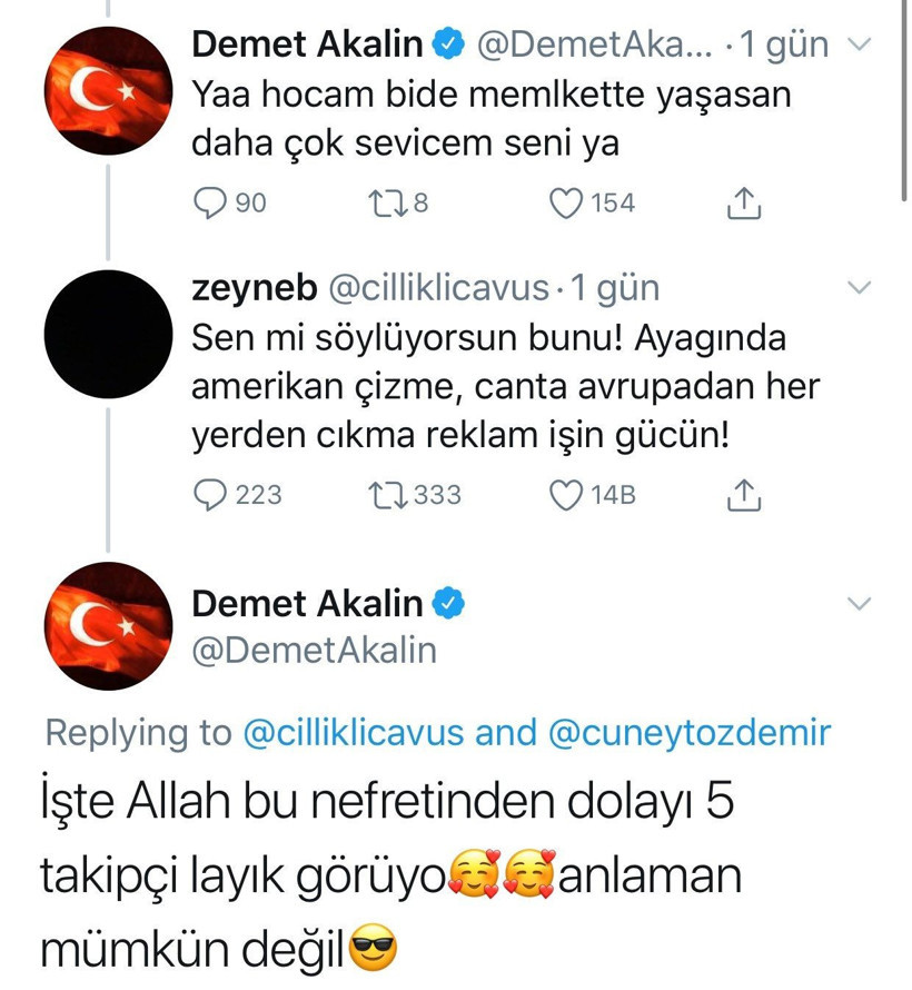 Demet Akalın'ın Twitter'da tartıştığı kullanıcıya takipçi yağdı birbirlerine girdiler - Resim: 4