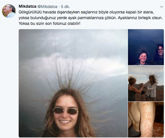 yıldırım &ccedil;arpması istanbul hava